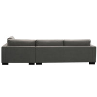 Royalty 3 Seater Sofa Fabric Uplholstered Right Chaise Lounge Couch - Grey