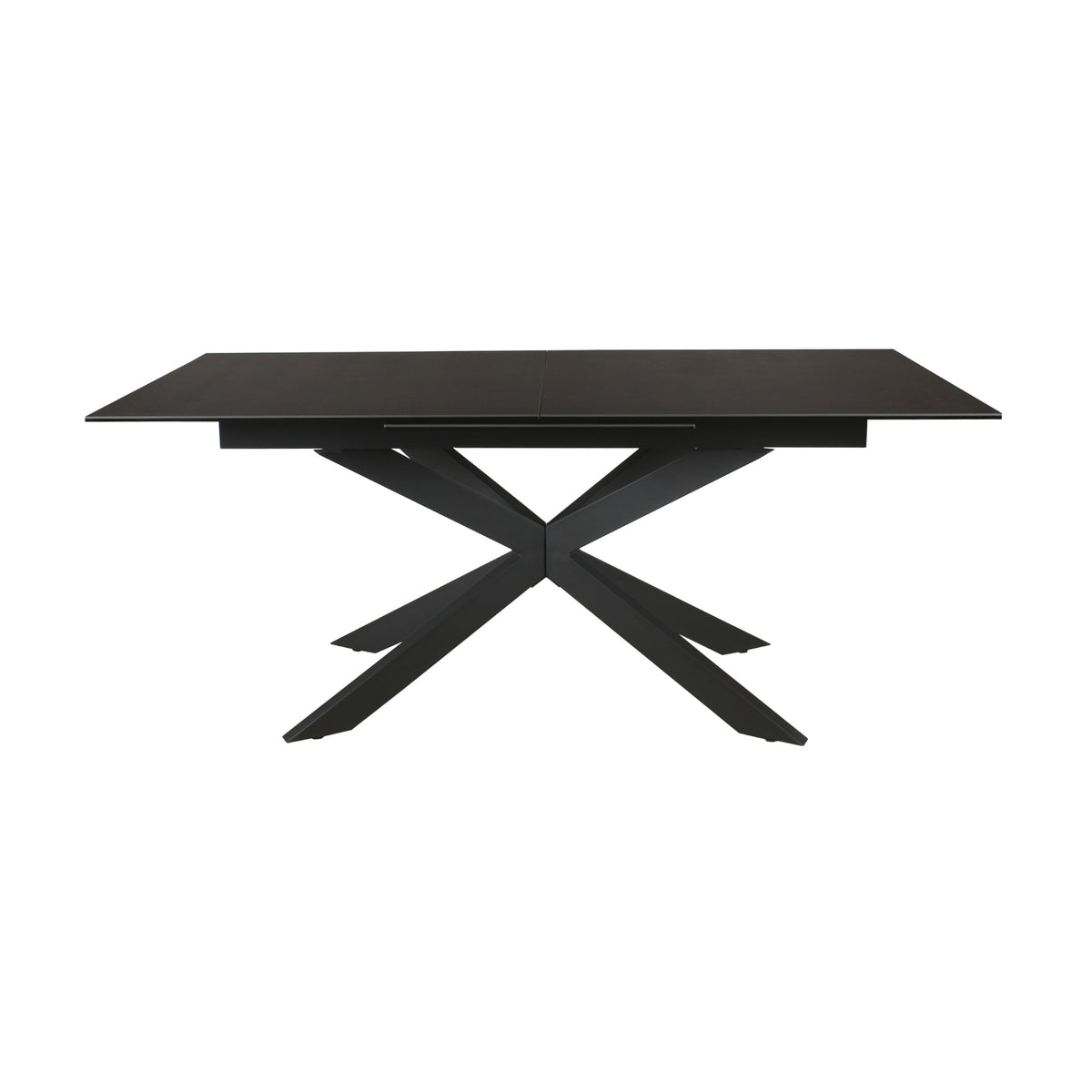 Royce 180-240cm Extendable Dining Table Ceramic Tempered Glass Top Dark Grey