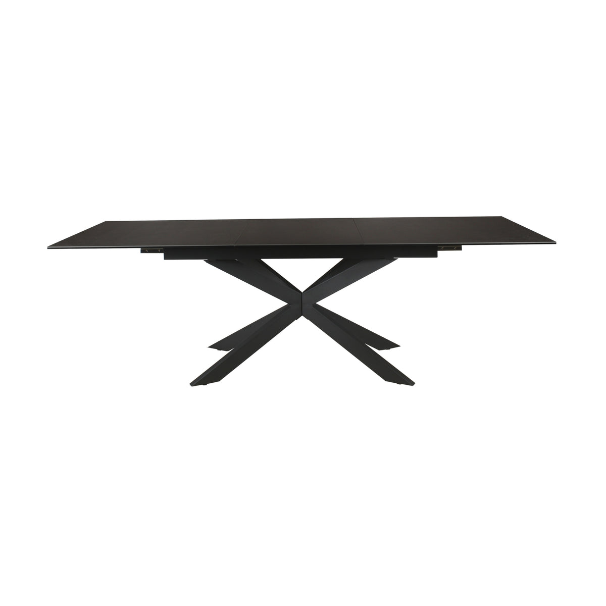 Royce 180-240cm Extendable Dining Table Ceramic Tempered Glass Top Dark Grey