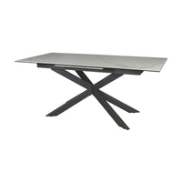 Royce 180-240cm Extendable Dining Table Ceramic Tempered Glass Top White