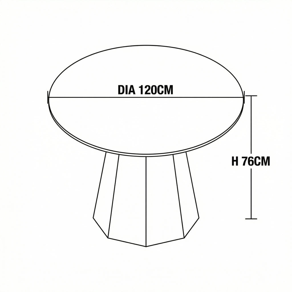 Ruddy 120cm Round Dining Table Putty Beige