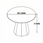Ruddy 120cm Round Dining Table Putty Beige