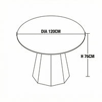 Ruddy 120cm Round Dining Table Putty Beige