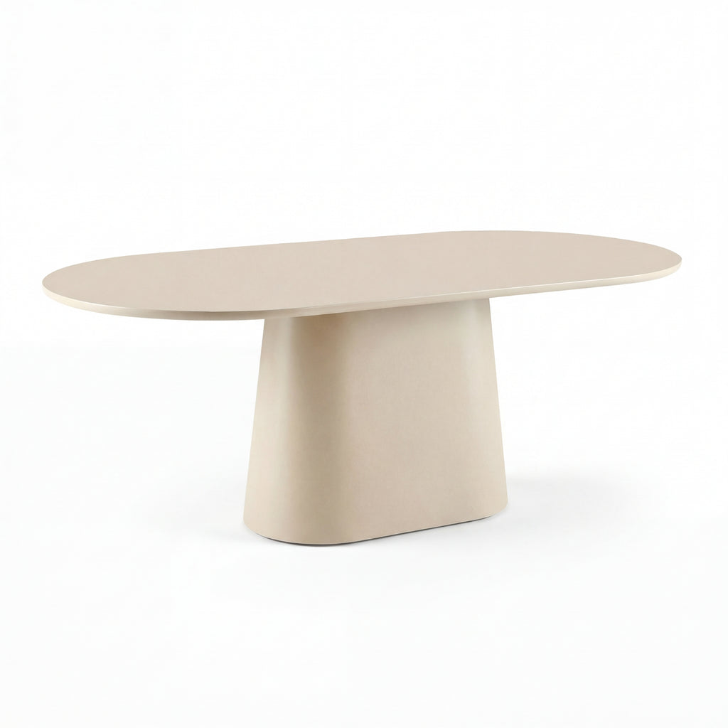 Sade 200cm Oval Dining Table Putty Beige
