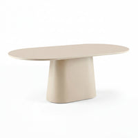 Sade 200cm Oval Dining Table Putty Beige