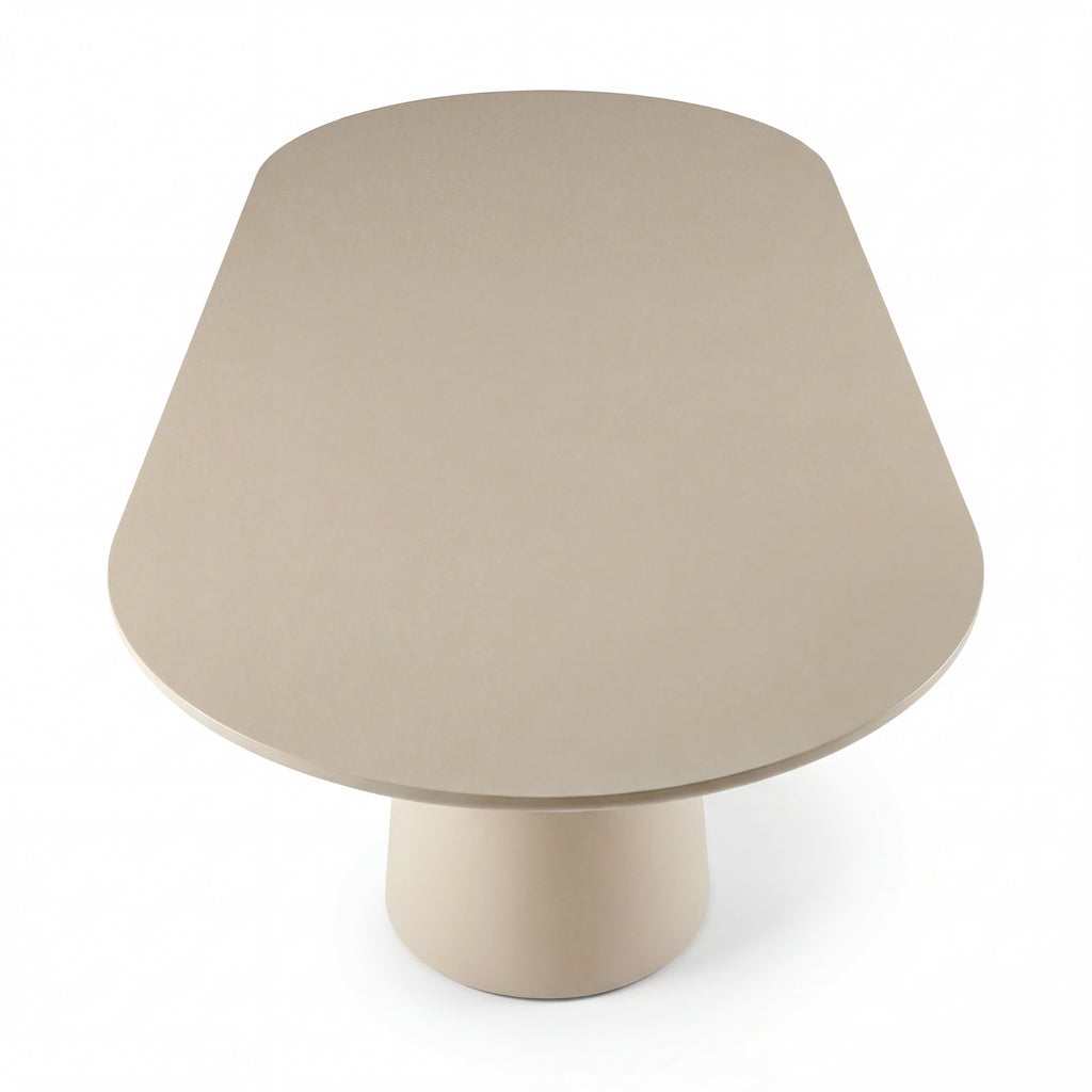 Sade 200cm Oval Dining Table Putty Beige