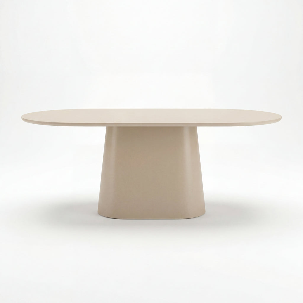 Sade 200cm Oval Dining Table Putty Beige