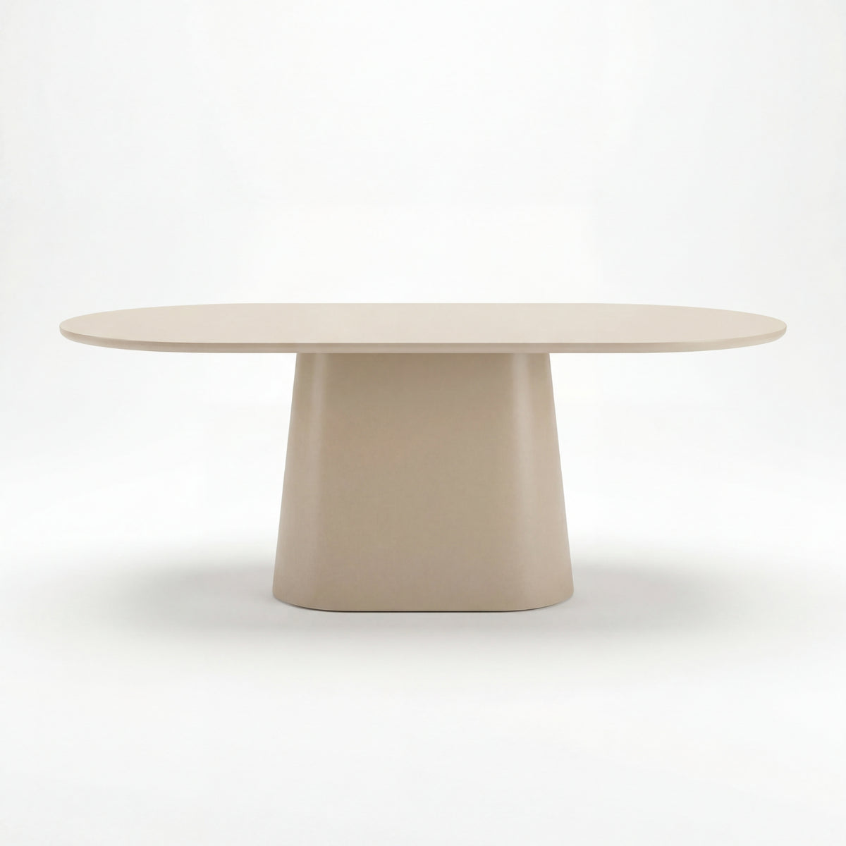 Sade 200cm Oval Dining Table Putty Beige