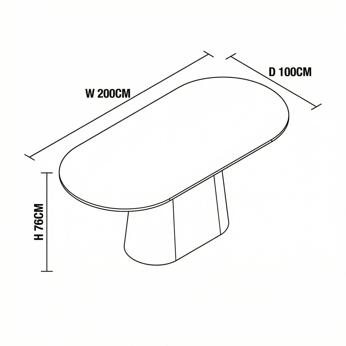 Sade 200cm Oval Dining Table Putty Beige