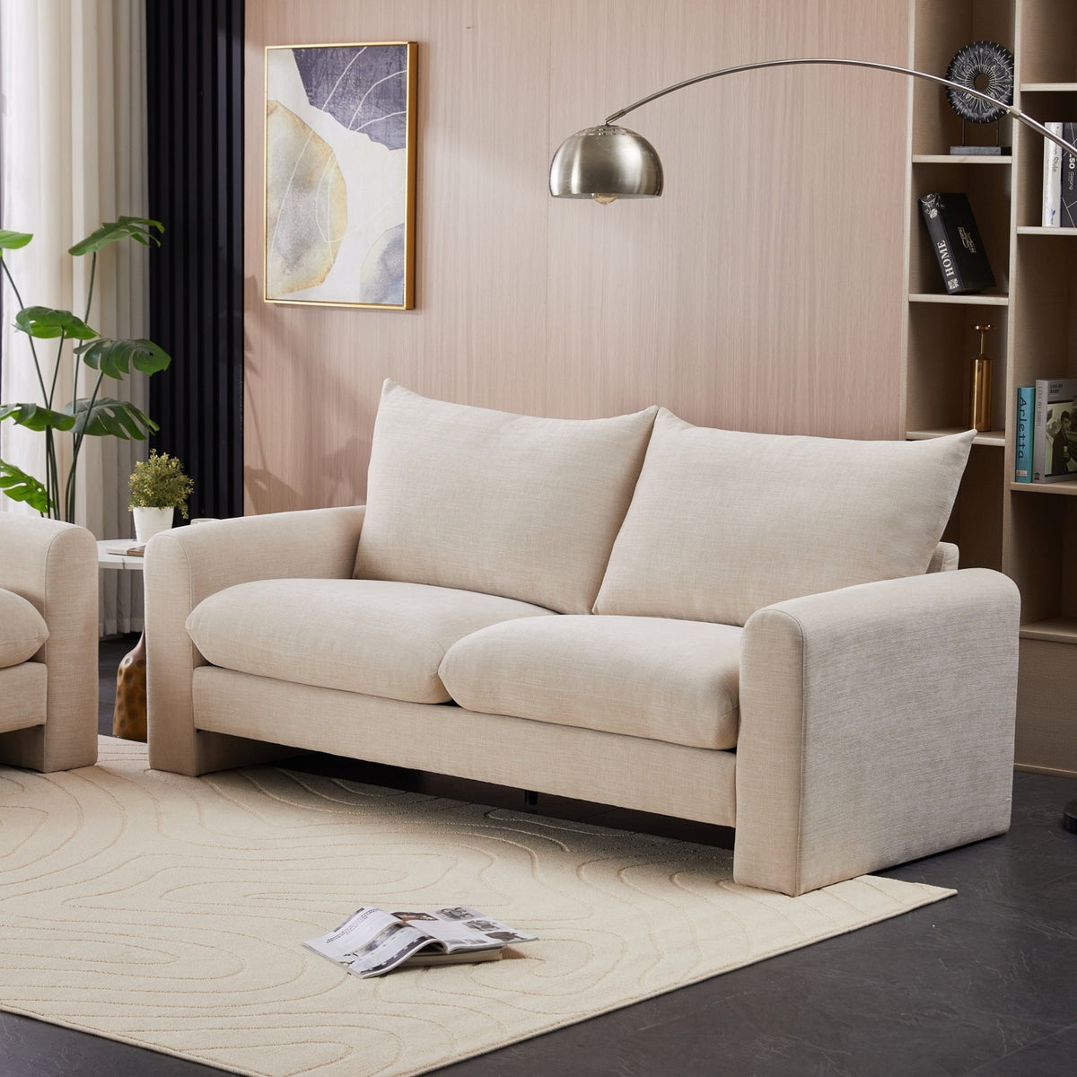 Sammy 3 Seater Fabric Sofa Beige