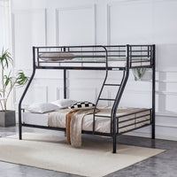 Sams Single Double Metal Bunk Bed Frame Black