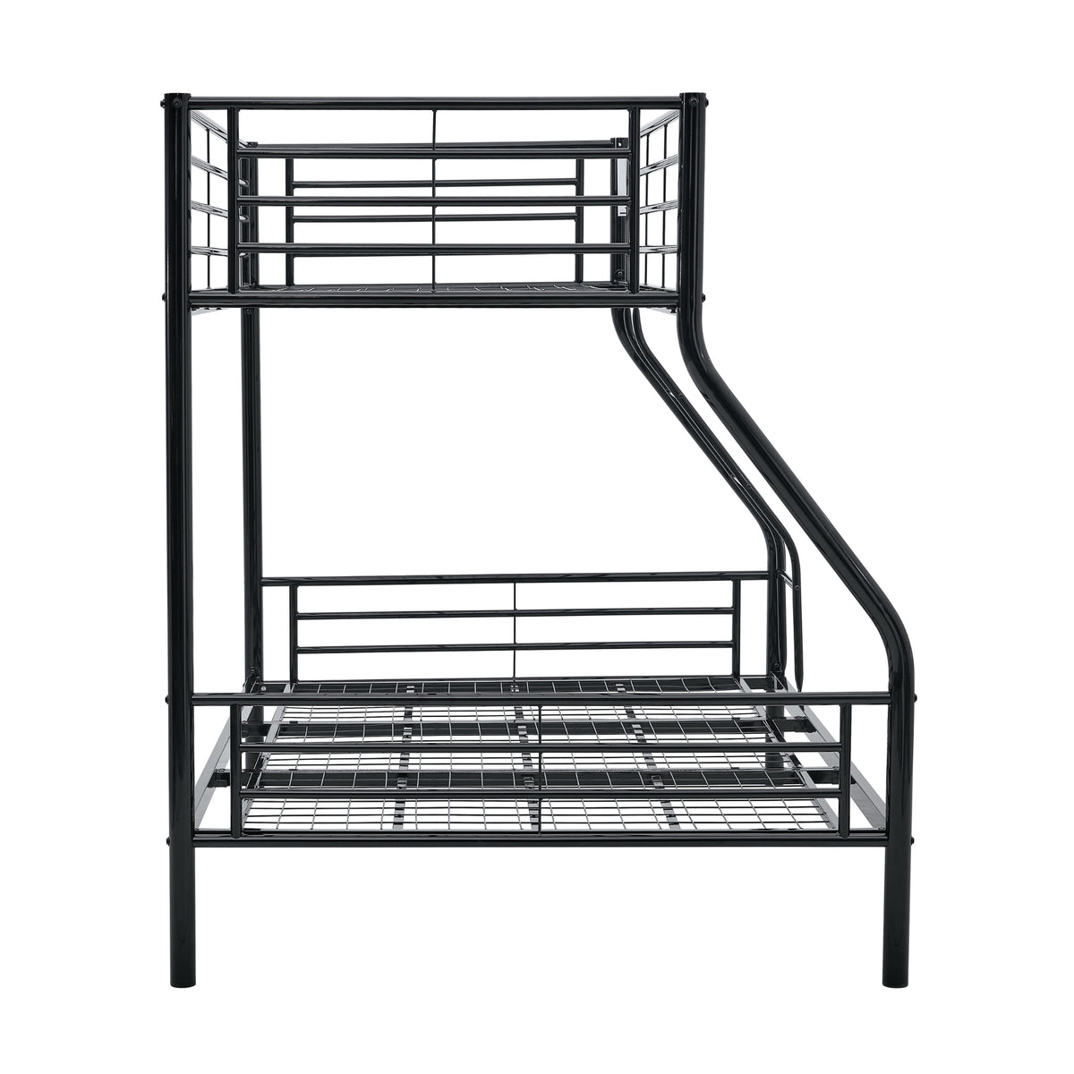 Sams Single Double Metal Bunk Bed Frame Black