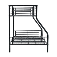 Sams Single Double Metal Bunk Bed Frame Black