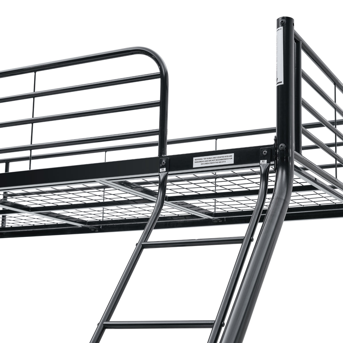 Sams Single Double Metal Bunk Bed Frame Black