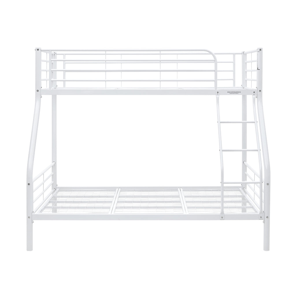 Sams Single Double Metal Bunk Bed Frame White
