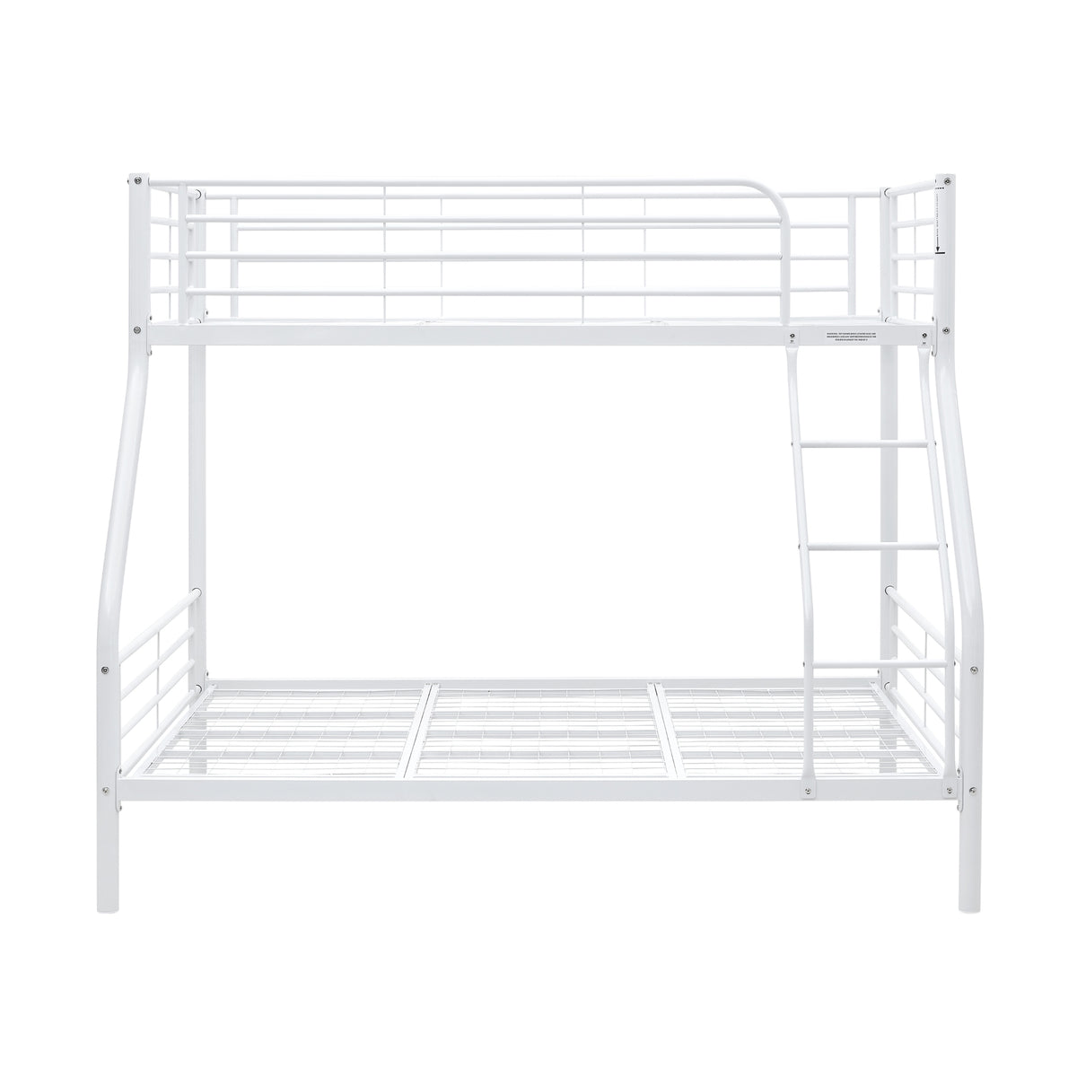 Sams Single Double Metal Bunk Bed Frame White
