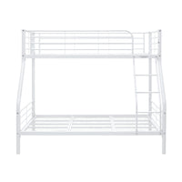 Sams Single Double Metal Bunk Bed Frame White