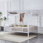 Sams Single Double Metal Bunk Bed Frame White
