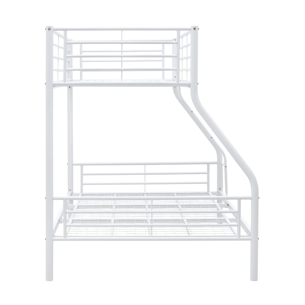 Sams Single Double Metal Bunk Bed Frame White