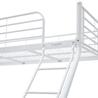 Sams Single Double Metal Bunk Bed Frame White