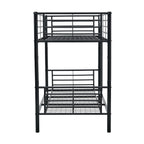 Sams Single Metal Bunk Bed Frame Black