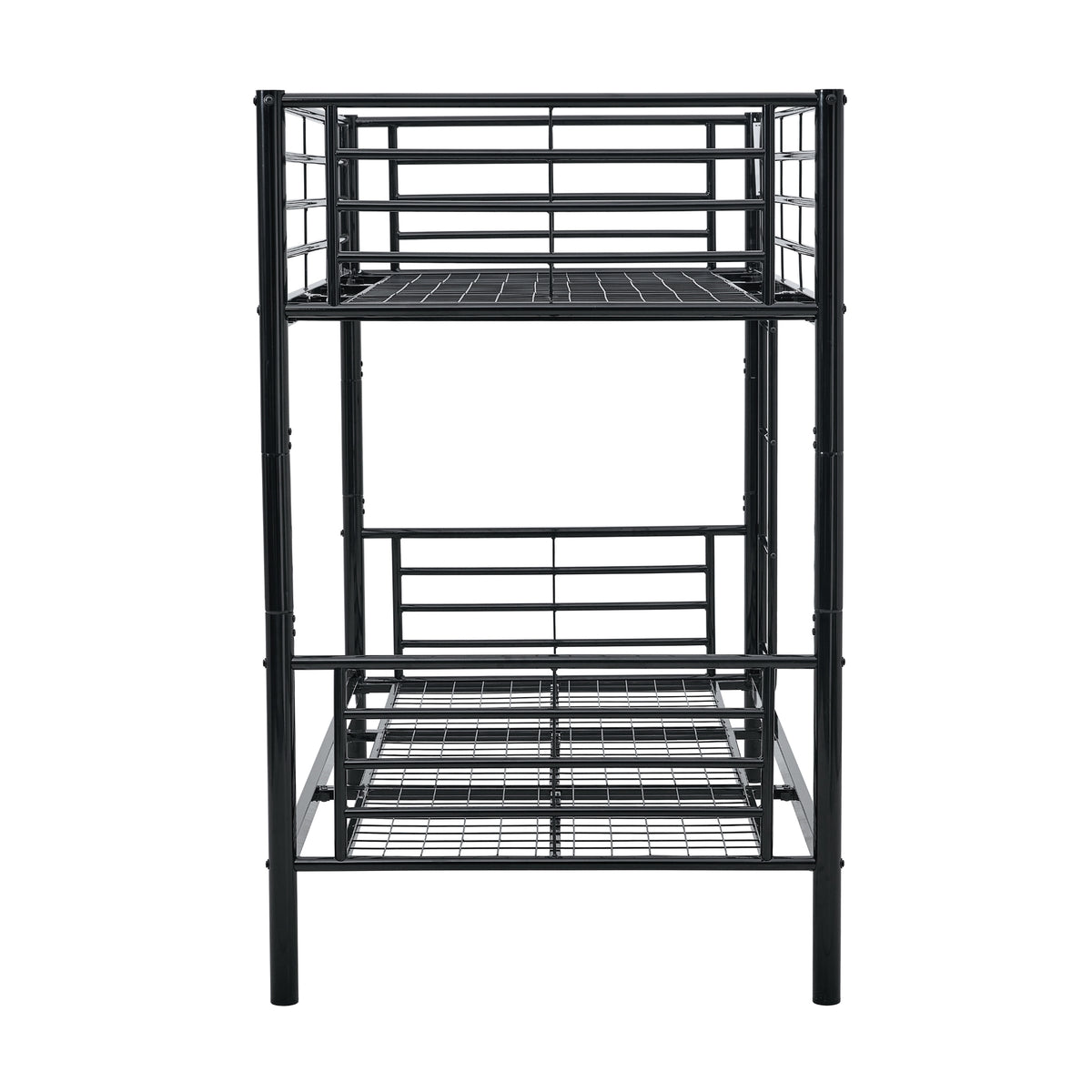 Sams Single Metal Bunk Bed Frame Black