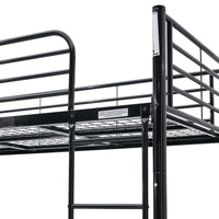Sams Single Metal Bunk Bed Frame Black