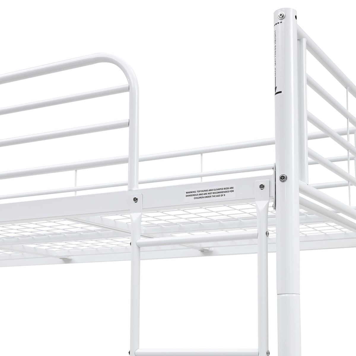 Sams Single Metal Bunk Bed Frame White