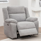 San Fino 1 Seater Electric Recliner Fabric Sofa Lounge Grey