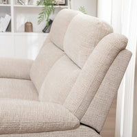 San Fino 2 Seater Electric Recliner Fabric Sofa Lounge Beige