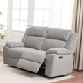 San Fino 2 Seater Electric Recliner Fabric Sofa Lounge Grey