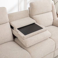 San Fino 3 Seater Electric Recliner Fabric Sofa Lounge Beige