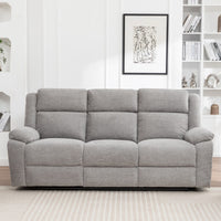 San Fino 3 Seater Electric Recliner Fabric Sofa Lounge Grey