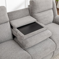 San Fino 3 Seater Electric Recliner Fabric Sofa Lounge Grey