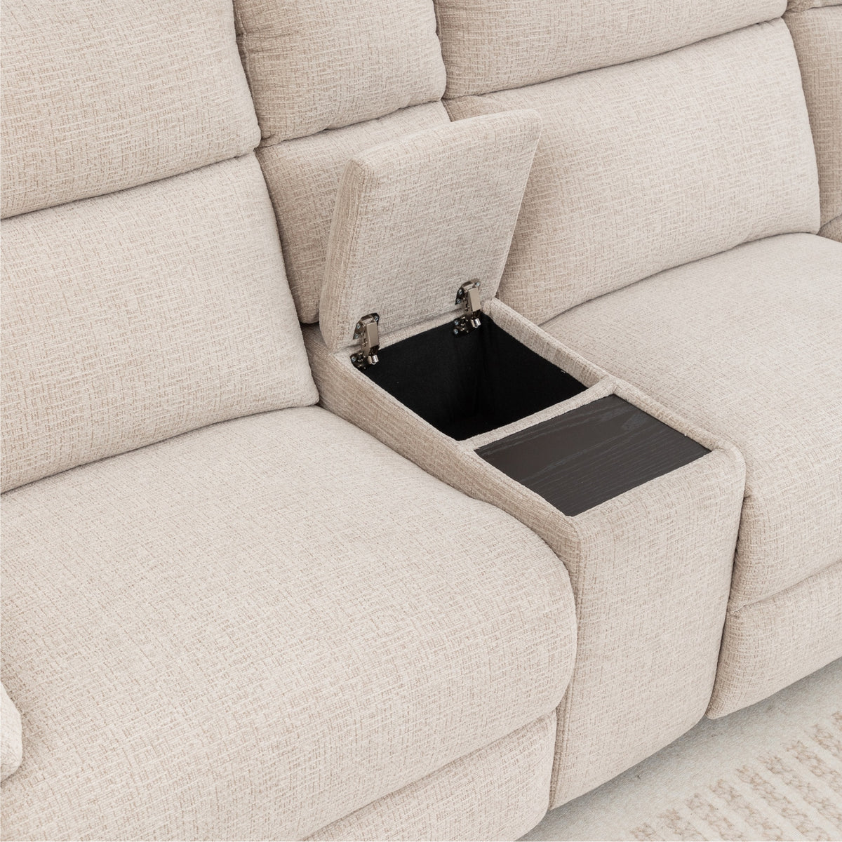 San Fino 4 Seater Modular Corner Electric Recliner Fabric Sofa Lounge Beige