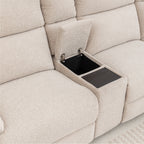 San Fino 4 Seater Modular Corner Electric Recliner Fabric Sofa Lounge Beige