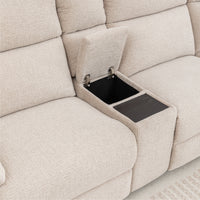 San Fino 4 Seater Modular Corner Electric Recliner Fabric Sofa Lounge Beige