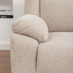 San Fino 4 Seater Modular Corner Electric Recliner Fabric Sofa Lounge Beige