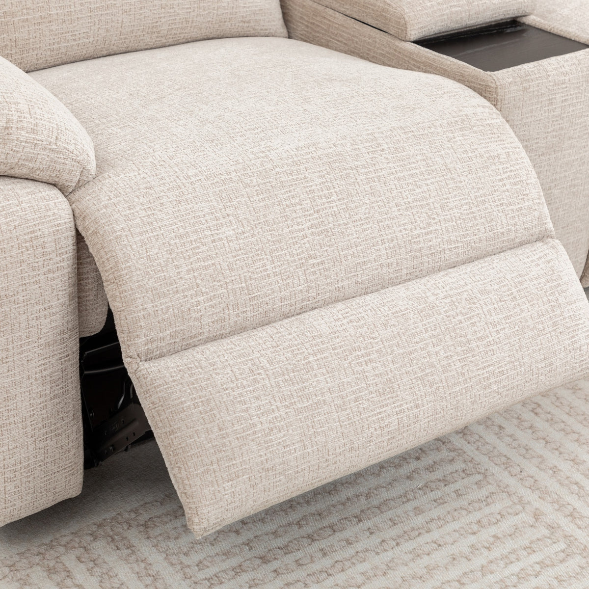 San Fino 4 Seater Modular Corner Electric Recliner Fabric Sofa Lounge Beige