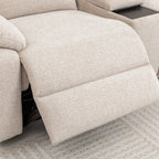 San Fino 4 Seater Modular Corner Electric Recliner Fabric Sofa Lounge Beige