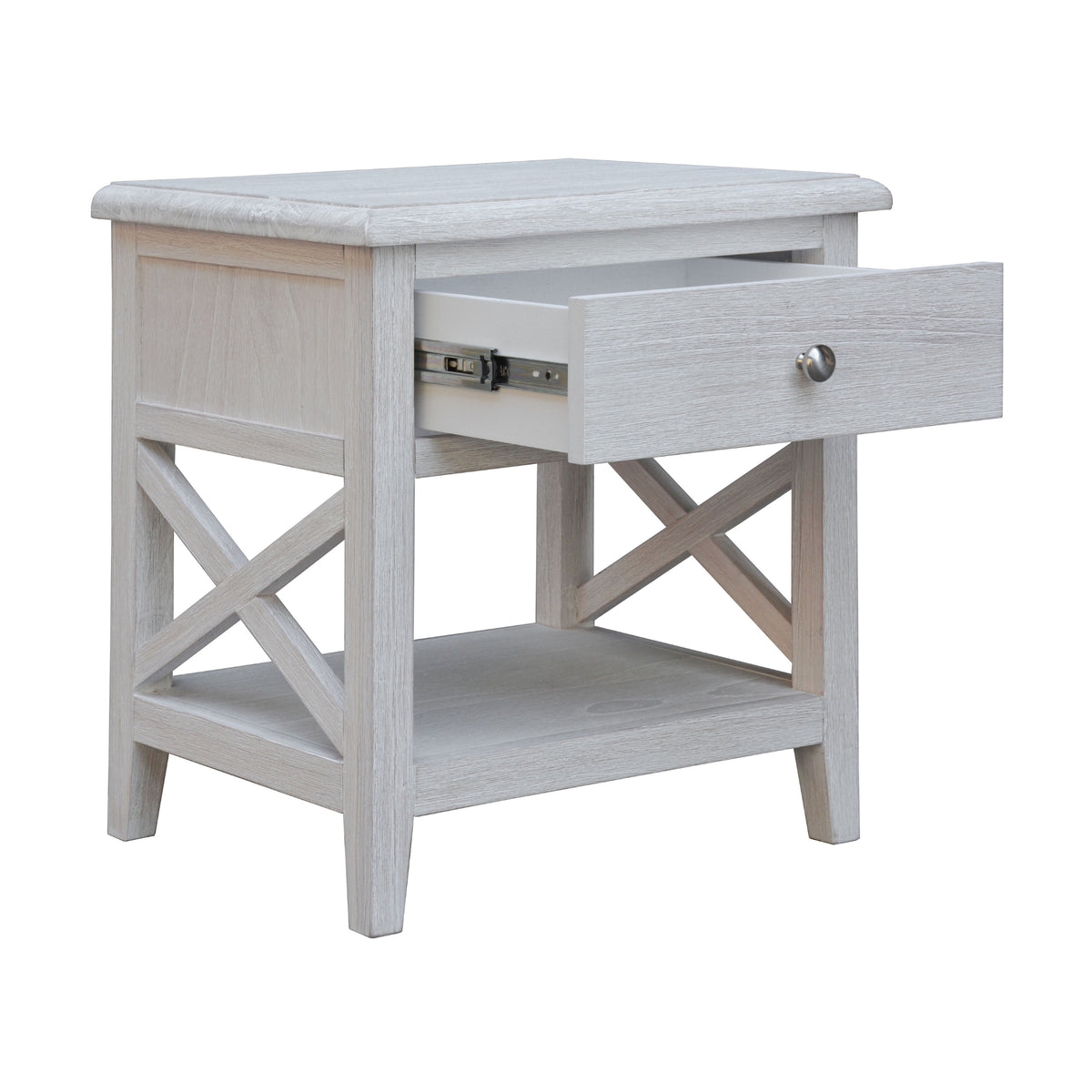 San Remo Bedside Table Washed White