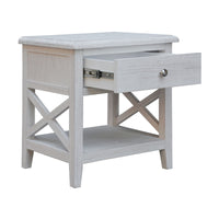 San Remo Bedside Table Washed White