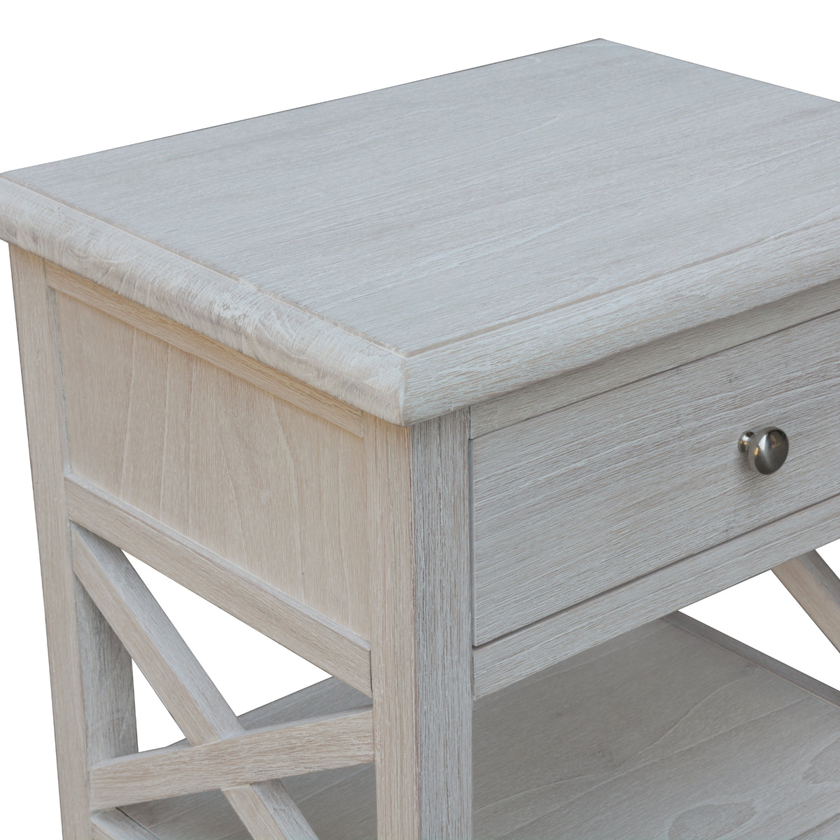 San Remo Bedside Table Washed White