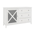 San Remo Dresser Glass Door Washed White