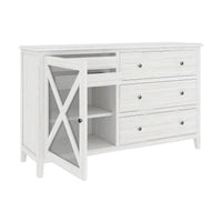 San Remo Dresser Glass Door Washed White