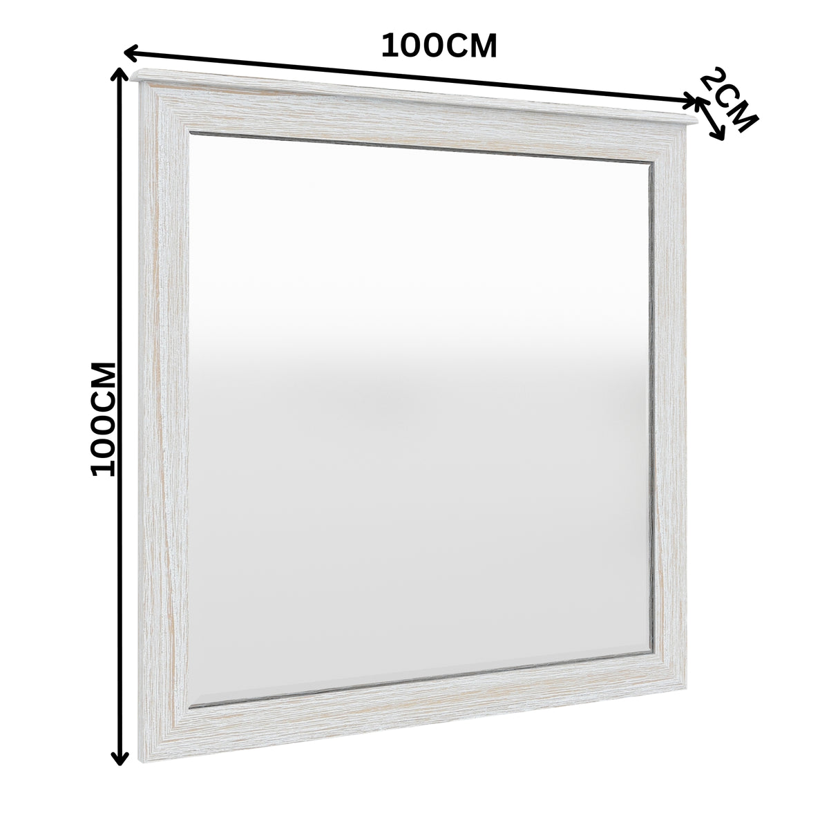 San Remo Dresser Mirror Washed White