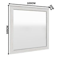 San Remo Dresser Mirror Washed White