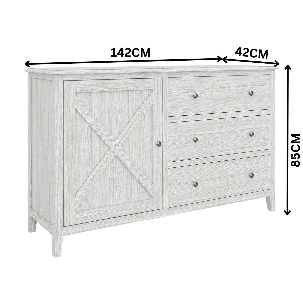 San Remo Dresser Washed White