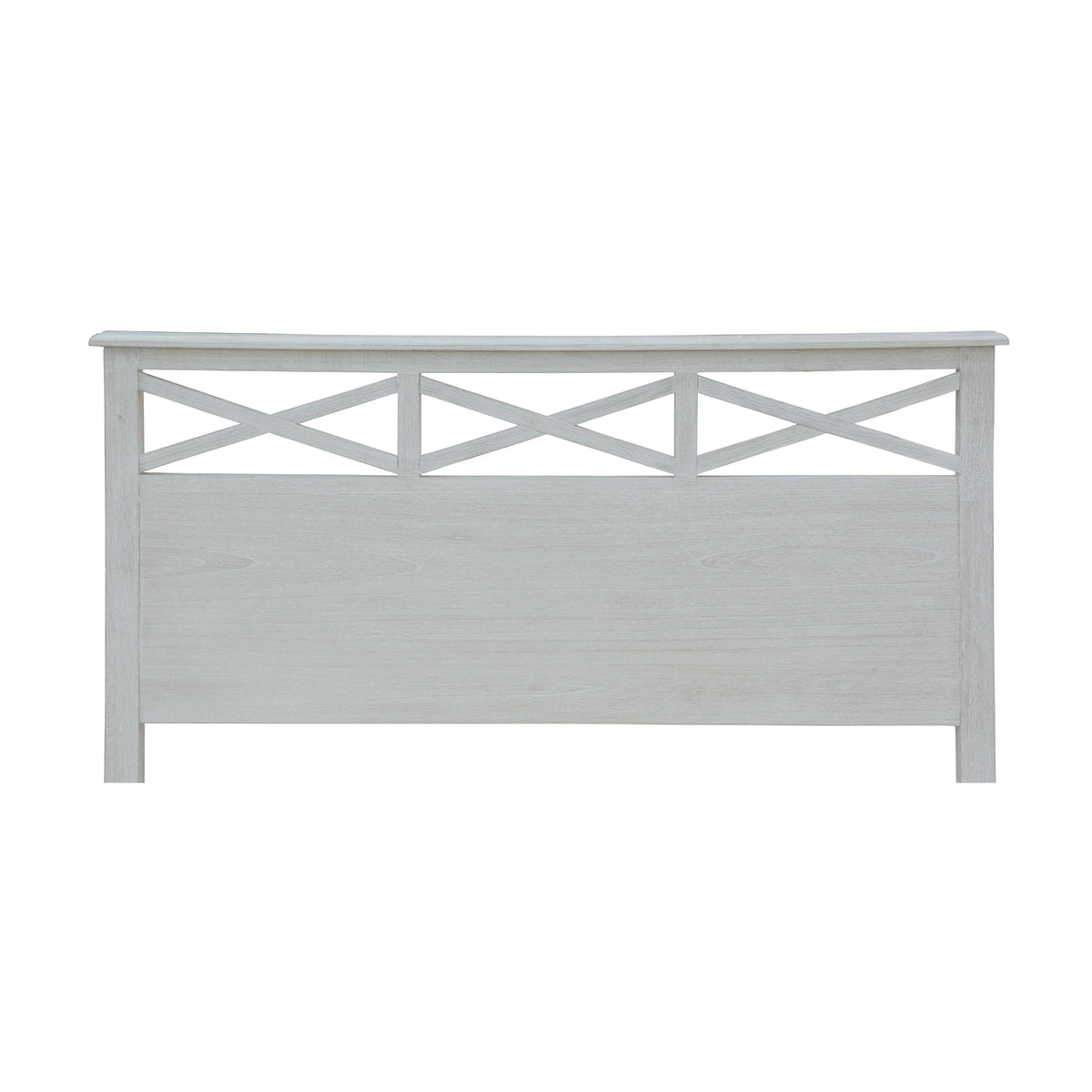San Remo Queen Bed Frame Storage  Drawer Washed White
