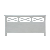 San Remo Queen Bed Frame Storage  Drawer Washed White
